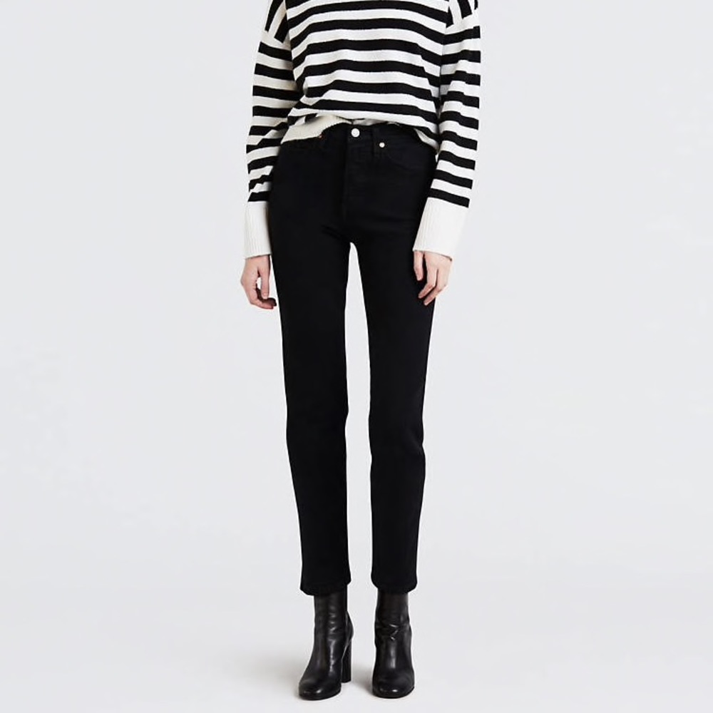 Levi's Black Wedgie Fit Straight Jeans